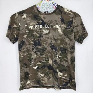 Under Armour Project Rock Shirt Mens 2XL Camouflage Short Sleeve‎ Graphic Tee